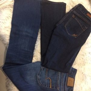 Express & American Eagle boot cut jeans bundle 0S